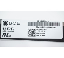 Матриця 12.5 HB125WX1-201 (1366*768, 30pin(eDP), LED, SLIM (горизонтальні вушки), матова, роз'єм праворуч знизу) для ноутбука (renew) NBB-68349