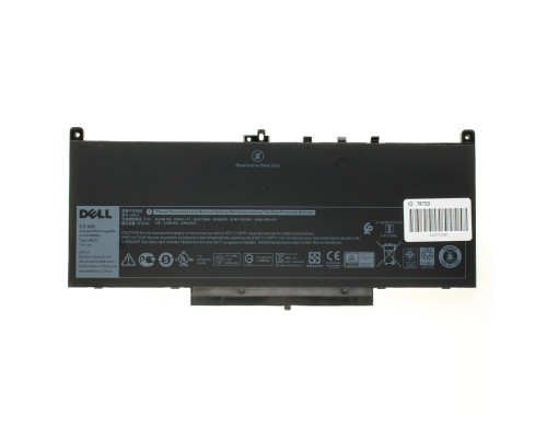 Оригінальна батарея для ноутбука DELL J60J5 (Latitude E7270, E7470, MC34Y, 1W2Y2) 7.6V 55Wh Black NBB-78720