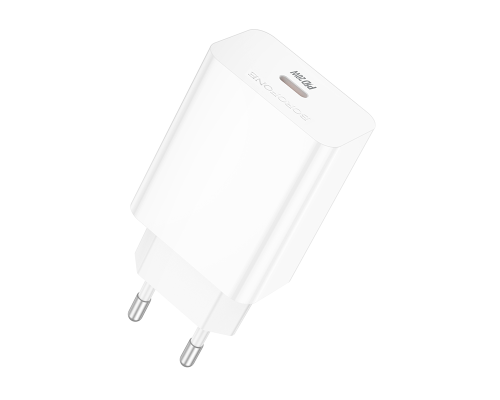 Зарядний пристрій Borofone BA21A Pro 20W 3A 1USB-C white PLS-00-00135112