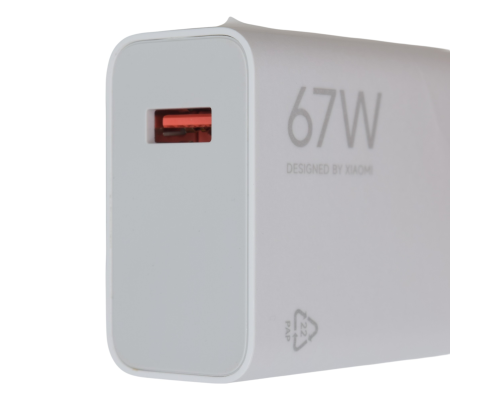 Зарядний пристрій Xiaomi 67W 6.2A USB-A (Service) white PLS-00-00147425