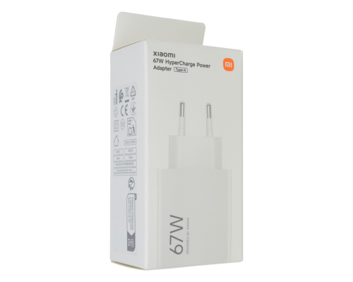 Зарядний пристрій Xiaomi 67W 6.2A USB-A (Service) white PLS-00-00147425