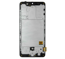 Дисплей Samsung A415 Galaxy A41 (2020) з сенсором та рамкою black (OLED) (Big size) PLS-00-00083657