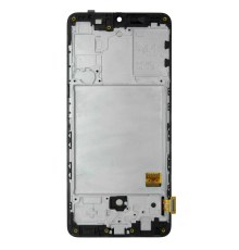 Дисплей Samsung A415 Galaxy A41 (2020) з сенсором та рамкою black (OLED) (Big size) PLS-00-00083657