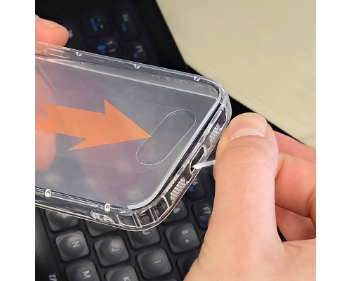 Чохол Clear Case 1.6mm + Захисне скло 2.5D black iPhone 12 PLS-00-00141153