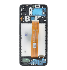 Дисплей Samsung A125 Galaxy A12 (2020) з сенсором та рамкою black (Brand Pack) PLS-00-00126087