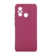 Чохол Silicone Cover Full Camera Xiaomi Redmi 12C maroon PLS-00-00117487