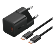 Зарядний пристрій Baseus GaN5 Mini 25W 3A USB-C з кабелем Type-C 100W black PLS-00-00138463