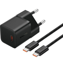 Зарядний пристрій Baseus GaN5 Mini 25W 3A USB-C з кабелем Type-C 100W black PLS-00-00138463