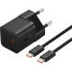 Зарядний пристрій Baseus GaN5 Mini 25W 3A USB-C з кабелем Type-C 100W black PLS-00-00138463