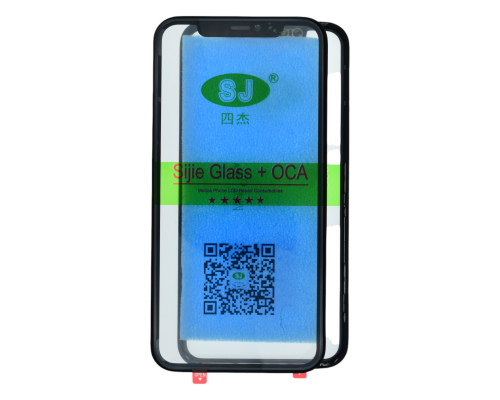 Скло дисплея iPhone 11 з рамкою та OCA black (2шт) (SJ) PLS-00-00130416