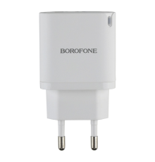Зарядний пристрій Borofone BA83A 20W 3A USB-A+USB-C white PLS-00-00155983
