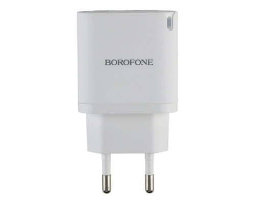 Зарядний пристрій Borofone BA83A 20W 3A USB-A+USB-C white PLS-00-00155983