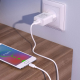Зарядний пристрій Borofone BA52A 10.5W 2.1A 1USB-A з кабелем Type-C white PLS-00-00080683