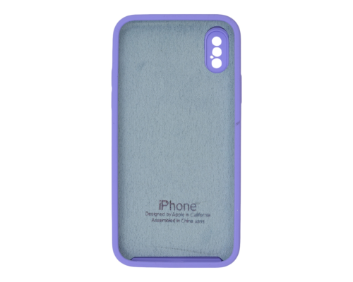 Чохол Silicone Case Квадратні Борти Full Camera iPhone X (XS) elegant purple PLS-00-00112503