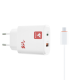 Зарядний пристрій FLYCDI FA-006 20W PD 3A USB-A+USB-C з кабелем Micro USB white PLS-00-00133871
