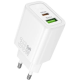 Зарядний пристрій Hoco N63 30W 3A USB-A+USB-C white PLS-00-00139491
