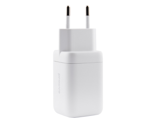 Зарядний пристрій Proove Silicone Power 40W 3A 2USB-C white PLS-00-00112609