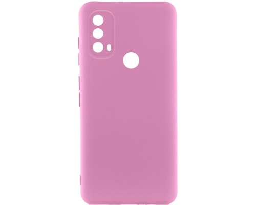 Чохол Silicone Cover Full Camera Motorola Moto E40 pink PLS-00-00118093