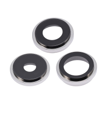 Скло камери Apple iPhone 14 Pro з рамкою silver (Original) PLS-00-00098630