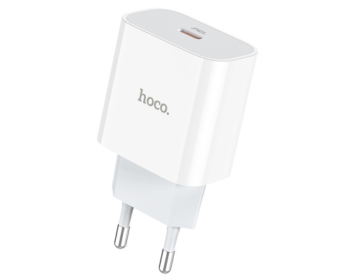 Зарядний пристрій Hoco C76A Plus 20W 3A 1USB-C white PLS-00-00075107