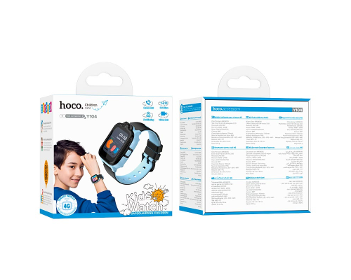 Смарт годинник дитячий Hoco Y104 4G blue PLS-00-00141394