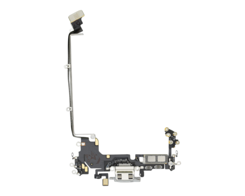 Шлейф iPhone 17 Pro з роз'ємом зарядки US silver (Original Used) PLS-00-00152715