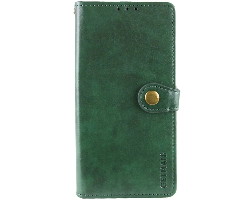 Чохол-книжка Leather GETMAN with card holder Xiaomi Redmi 15C 4G (European) green PLS-00-00152024