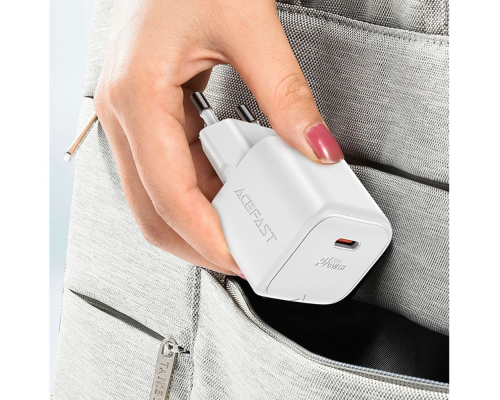 Зарядний пристрій Acefast A77 Mini 30W 3A USB-C з кабелем Type-C white PLS-00-00124997