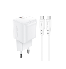 Зарядний пристрій Acefast A77 Mini 30W 3A USB-C з кабелем Type-C white PLS-00-00124997