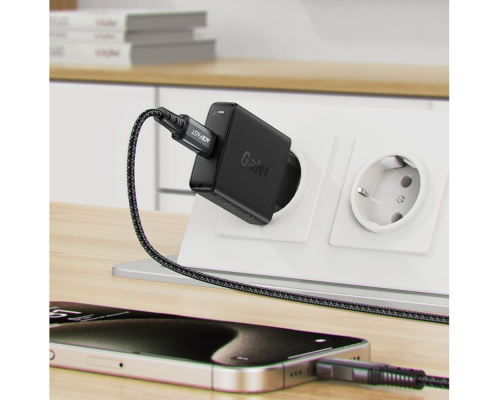 Зарядний пристрій Acefast A65 20W 3A USB-C black PLS-00-00124989