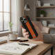 Чохол шкіряний Rally with Magnetic для iPhone 14 Pro brown black PLS-00-00164581
