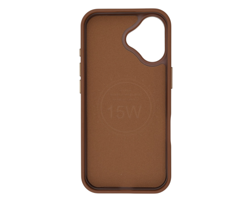 Чохол шкіряний Rally with Magnetic для iPhone 16 brown black PLS-00-00164612