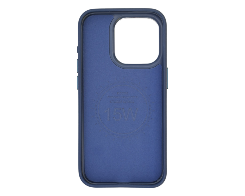 Чохол шкіряний Rally with Magnetic для iPhone 15 blue white PLS-00-00164591