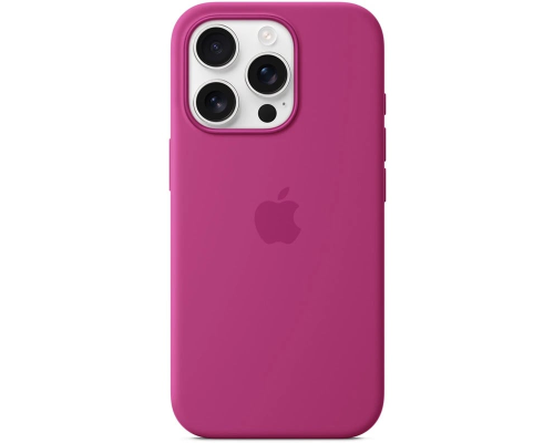 Чохол Silicone Case Full з MagSafe та Анімацією iPhone 16 Pro fuchsia PLS-00-00134935