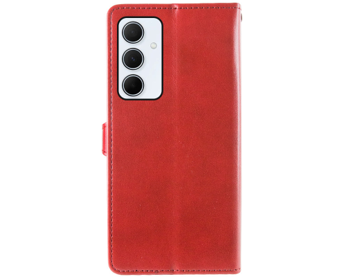 Чохол-книжка Leather GETMAN with card holder Samsung A166 Galaxy A16 (2024) red PLS-00-00135119