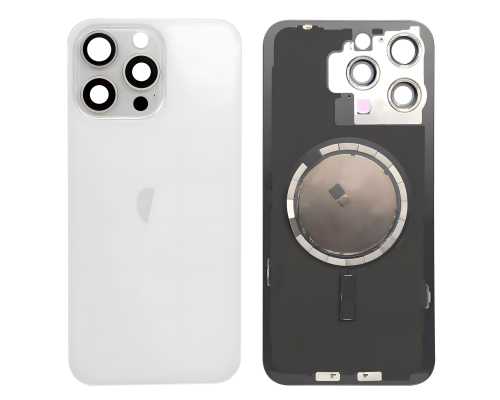 Задня кришка iPhone 15 Pro Max зі склом камери white (Original China) PLS-00-00113953