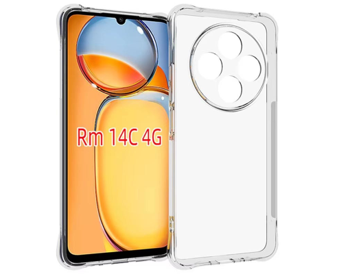 Чохол WXD Silicone 0.8 mm HQ Xiaomi Redmi 14C clear PLS-00-00138555