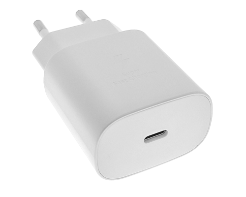Зарядний пристрій Samsung EP-TA800 25W 3A 1USB-C (Original) сервісний пакет white PLS-00-00106560