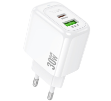 Зарядний пристрій Hoco CS55A 30W 3A USB-A+USB-C white PLS-00-00145467