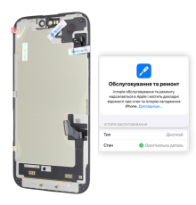 Дисплей iPhone 15 з сенсором та рамкою black (Original) PLS-00-00125416