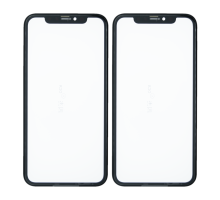 Скло дисплея iPhone XR з рамкою та OCA black (2ШТ) (SJ) PLS-00-00101876