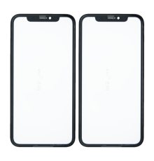 Скло дисплея iPhone XR з рамкою та OCA black (2ШТ) (SJ) PLS-00-00101876