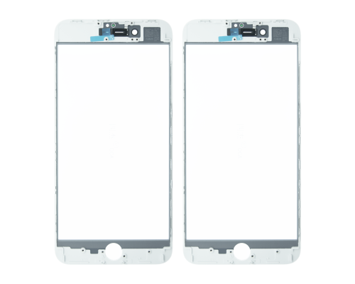Скло дисплея iPhone 8 Plus з рамкою та OCA white SJ (2ШТ) (Original China) PLS-00-00102015