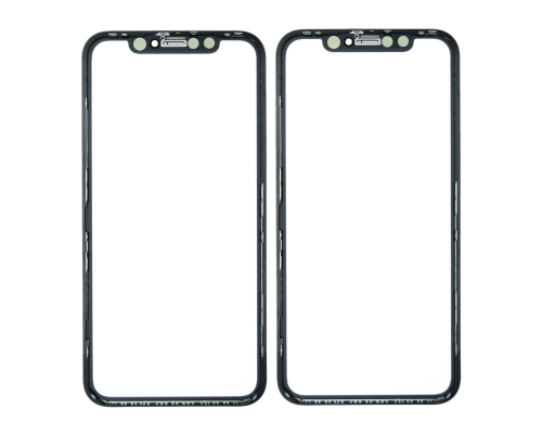 Скло дисплея iPhone XR з рамкою та OCA black (2ШТ) (SJ) PLS-00-00101876