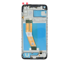 Дисплей Samsung A115 Galaxy A11 (2020) (Скло- 157,5 мм) з сенсором та рамкою black (Brand Pack) PLS-00-00137256
