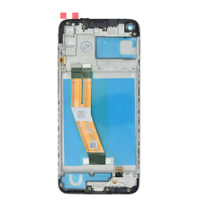 Дисплей Samsung A115 Galaxy A11 (2020) (Скло- 157,5 мм) з сенсором та рамкою black (Brand Pack) PLS-00-00137256