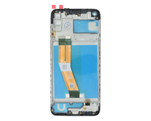 Дисплей Samsung A115 Galaxy A11 (2020) (Скло- 157,5 мм) з сенсором та рамкою black (Brand Pack) PLS-00-00137256
