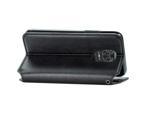 Чохол-книжка Leather Cubic Xiaomi Redmi Note 9 Pro black PLS-00-00163130
