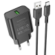 Зарядний пристрій Borofone BA72A 18W 3A USB-A з кабелем A-C black PLS-00-00120518