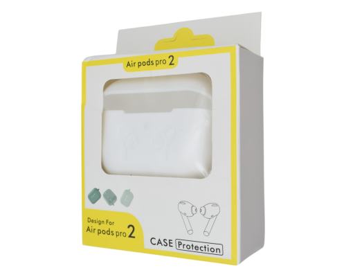 Чохол Silicone Case Slim with Carbine for AirPods Pro 2 white PLS-00-00145818